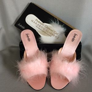 Fredrick’s of Hollywood Pink Marabou Slippers